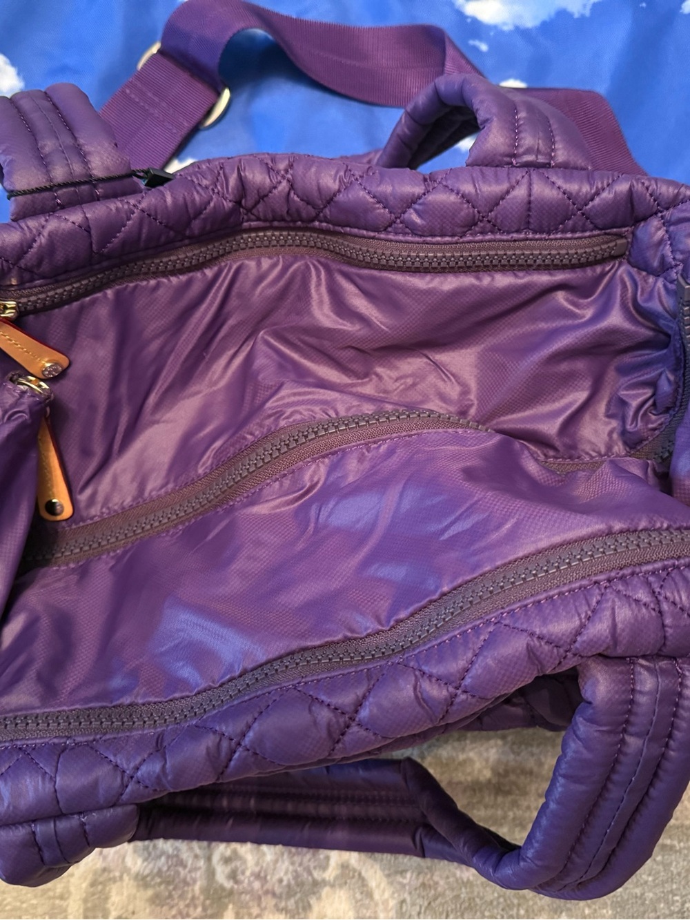 Gorgeous MZ Wallace amethyst, medium metro tote deluxe. Like new condition! - Picture 10 of 13